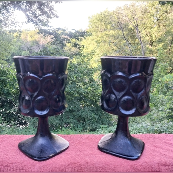 Noritake Spotlite Ebony Black Set Of 2 Wine Water Iced Tea Glasses Goblets - Picture 2 of 11
